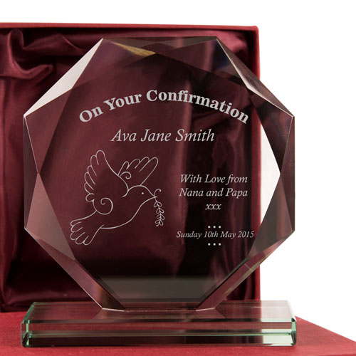 Confirmation Personalised Engraved Glass Gift