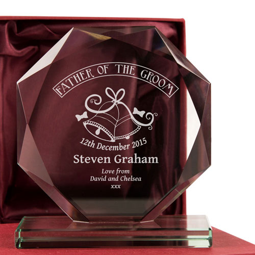 Father of the Groom Engraved Glass Gift