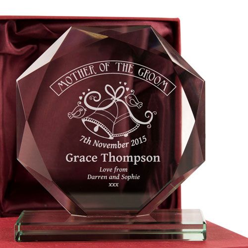 Mother of the Groom Personalised Glass Gift