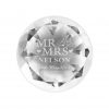 Mr & Mrs Wedding Personalised Diamond Paperweight