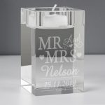 Mr & Mrs Personalised Tealight Holder