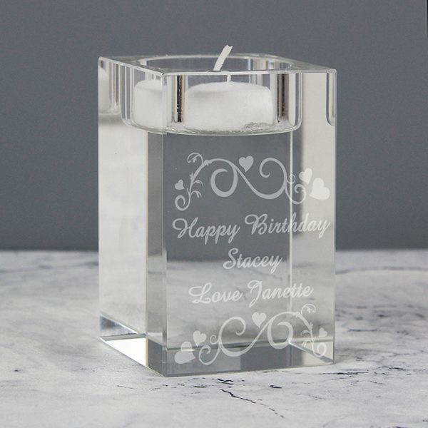 Ornate Swirl Personalised Tealight Holder