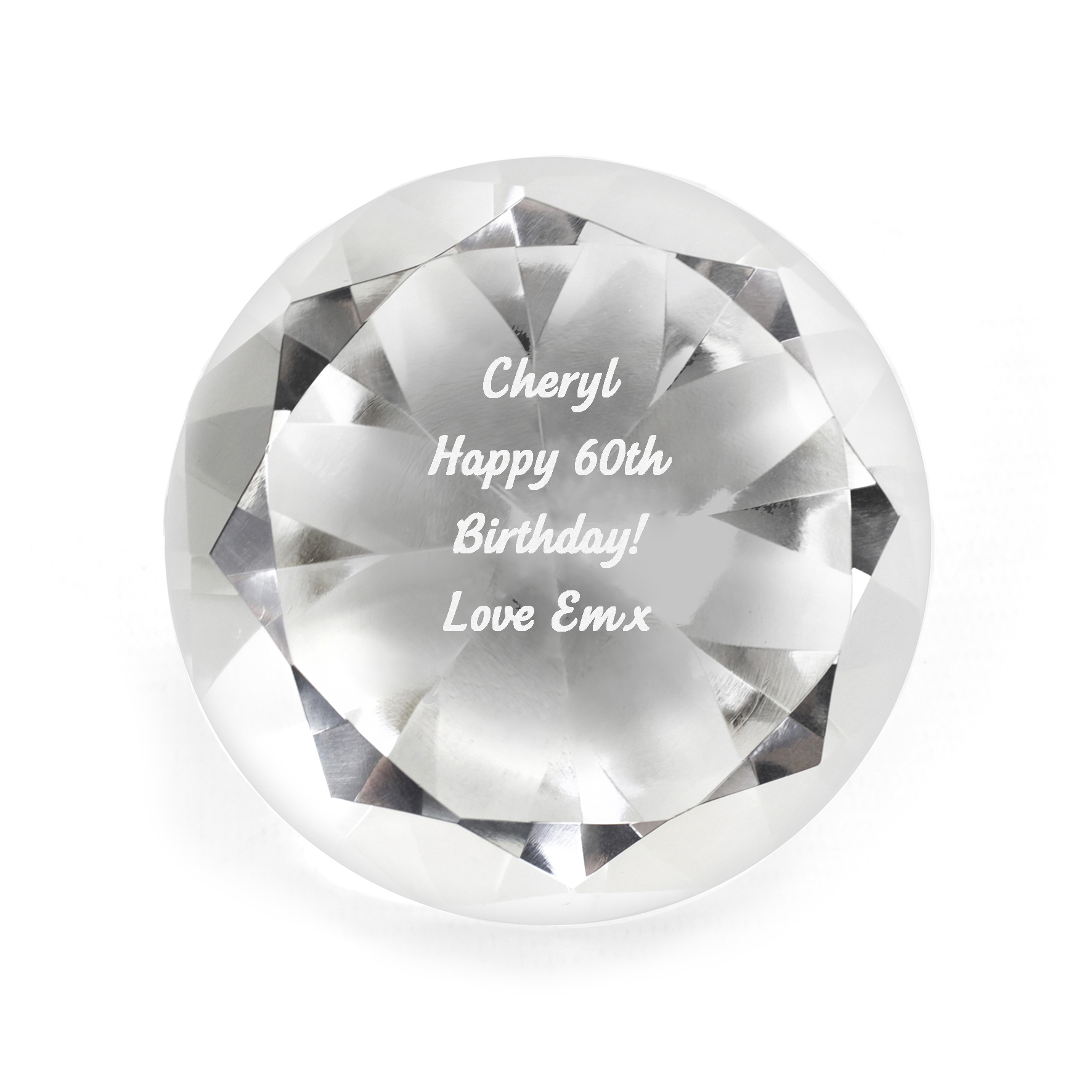 Personalised Diamond Paperweight