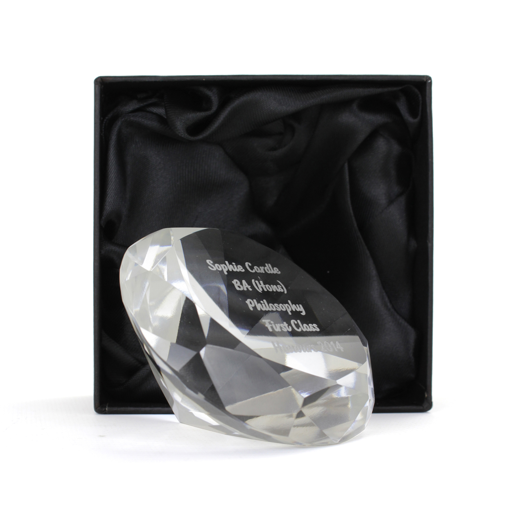 Personalised Diamond Paperweight