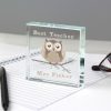 Personalised Woodland Owl Large Crystal Token
