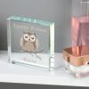 Personalised Woodland Owl Large Crystal Token