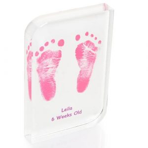 Frosted Baby Hand and Footprint Wave Crystal