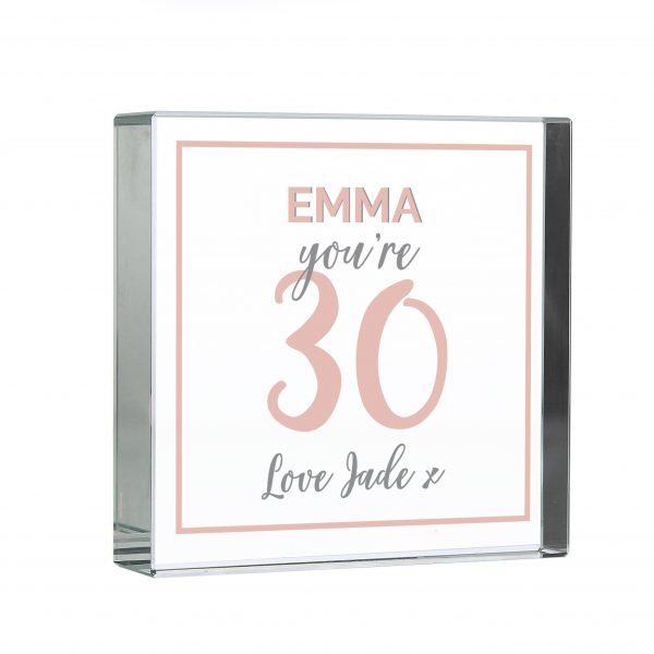 Personalised Birthday Rose Gold Crystal Token - Image 3