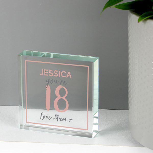 Personalised Birthday Rose Gold Crystal Token - Image 4