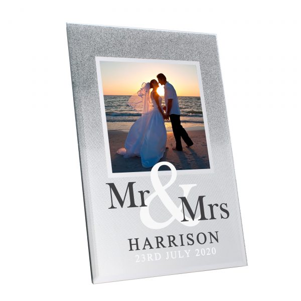 Personalised Wedding Glitter Photo Frame