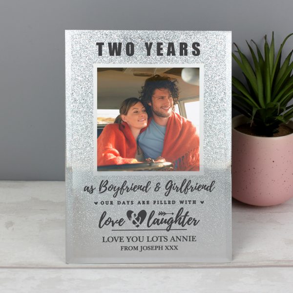 Personalised Anniversary Glass Photo Frame