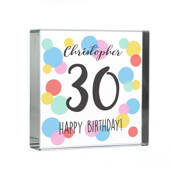 Personalised Birthday Colour Confetti Crystal Token - Image 4