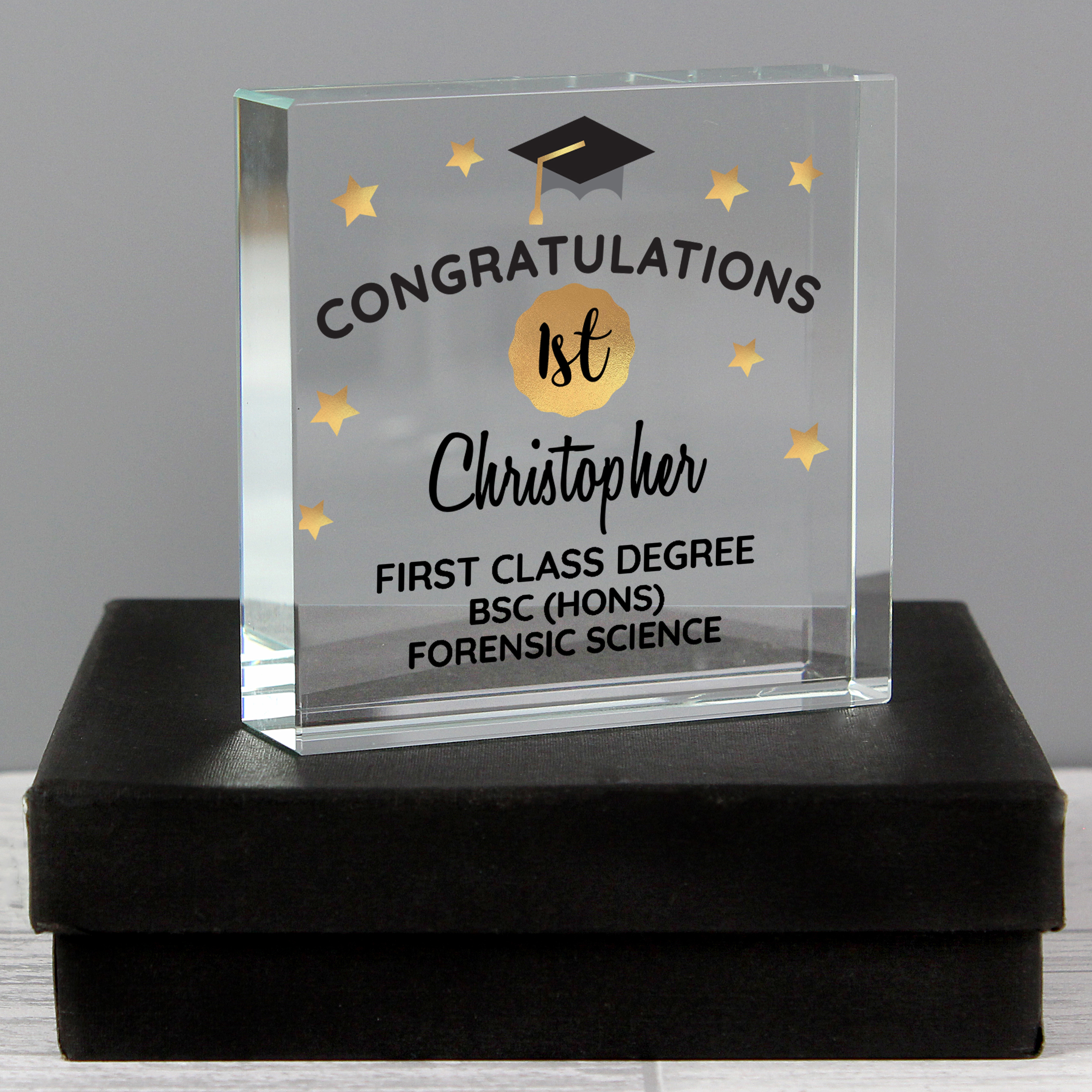 Personalised Graduation Crystal Token Engraved Graduation Gifts
