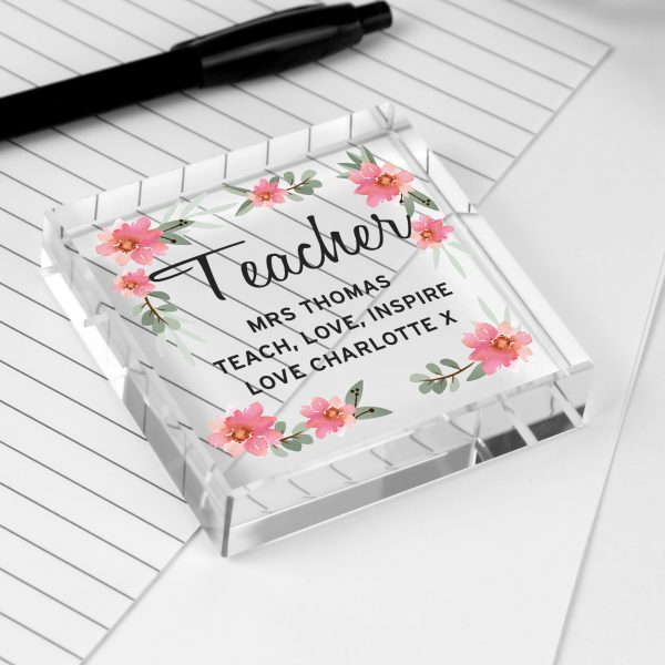 Personalised Floral Sentimental Large Crystal Token - Image 9
