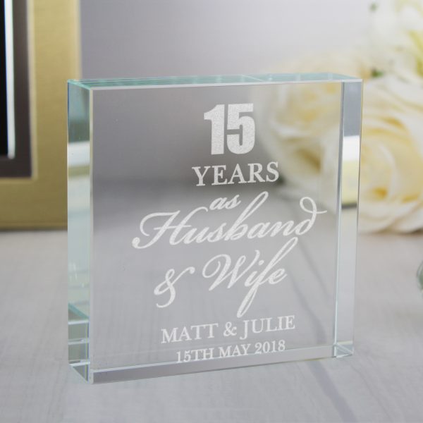 Personalised Anniversary Large Crystal Token - Image 2