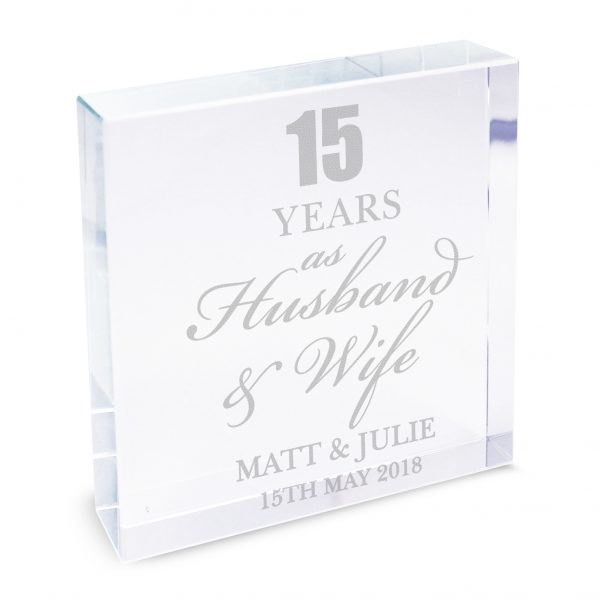 Personalised Anniversary Large Crystal Token - Image 4