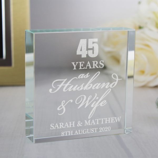Personalised Anniversary Large Crystal Token