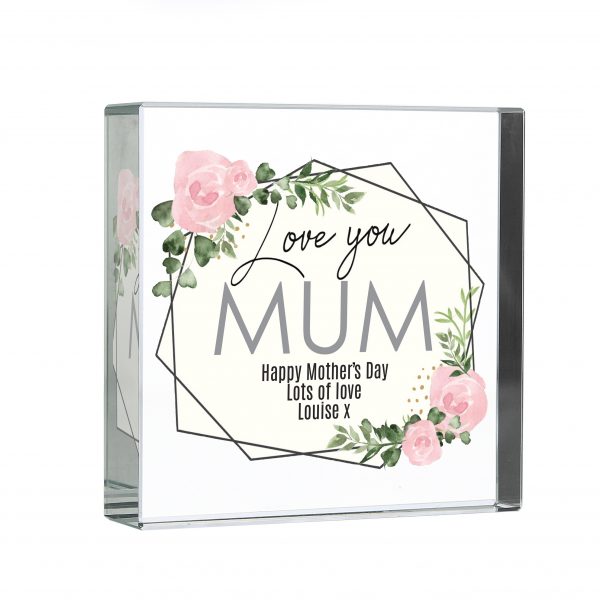 Personalised Abstract Rose Large Crystal Token - Image 2