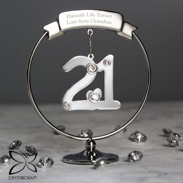 Personalised Crystocraft 21st Celebration Ornament - Image 3