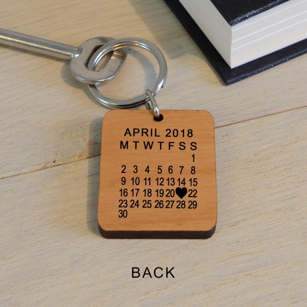 Wooden Photo Keychain - The Day We Became Mr & Mrs - Image 2