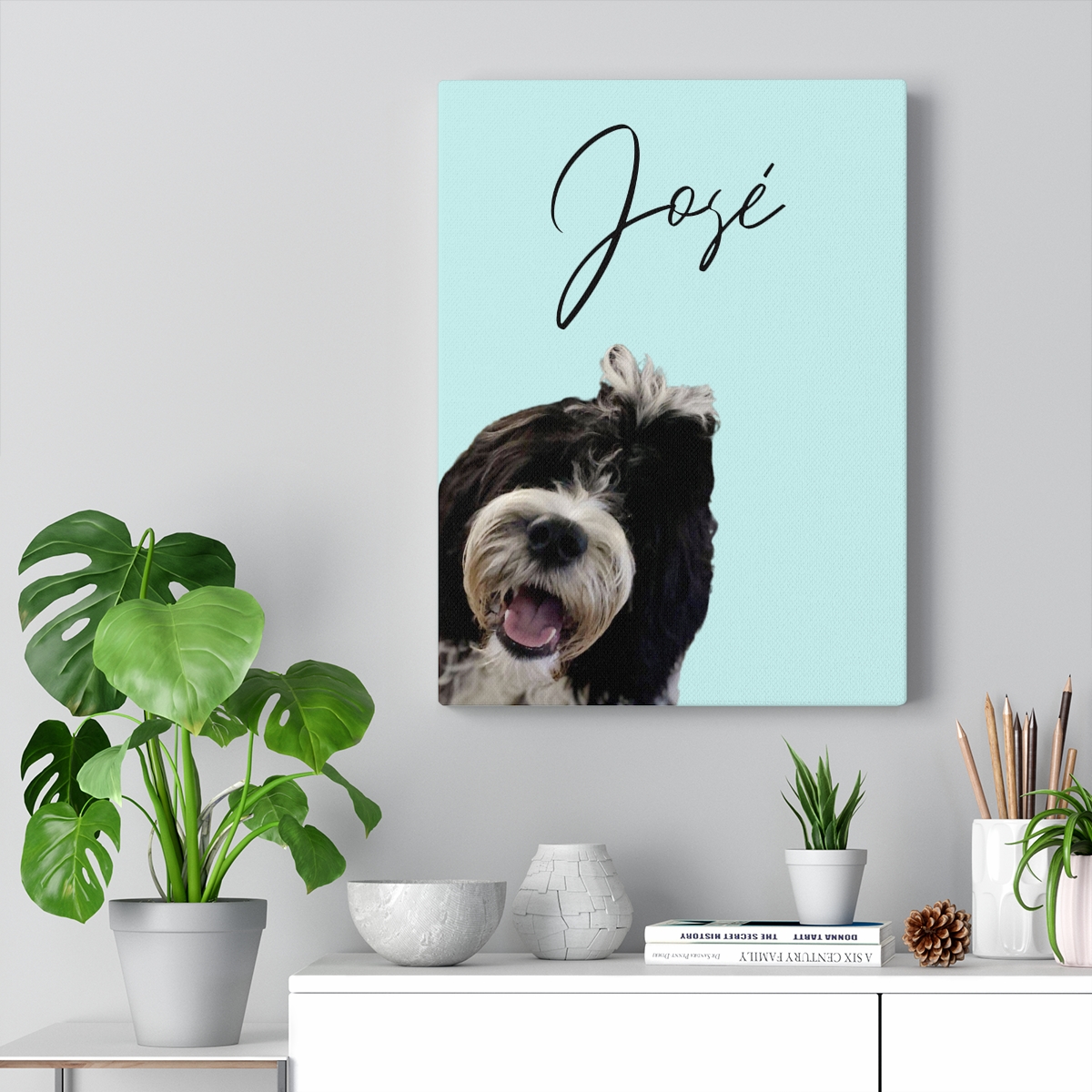 Personalised Pet Portrait (Canvas or Print) Personalised Glass Blocks