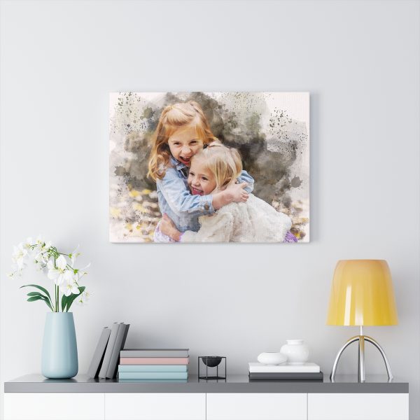 Personalised Watercolour Portrait (Canvas or Print) - Image 3