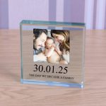 The Day We Became a Family Keepsake Glass Token