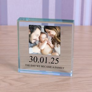 The Day We Became a Family Keepsake Glass Token