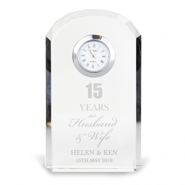 Personalised Anniversary Crystal Clock - Image 3