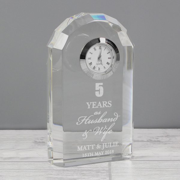 Personalised Anniversary Crystal Clock - Image 4