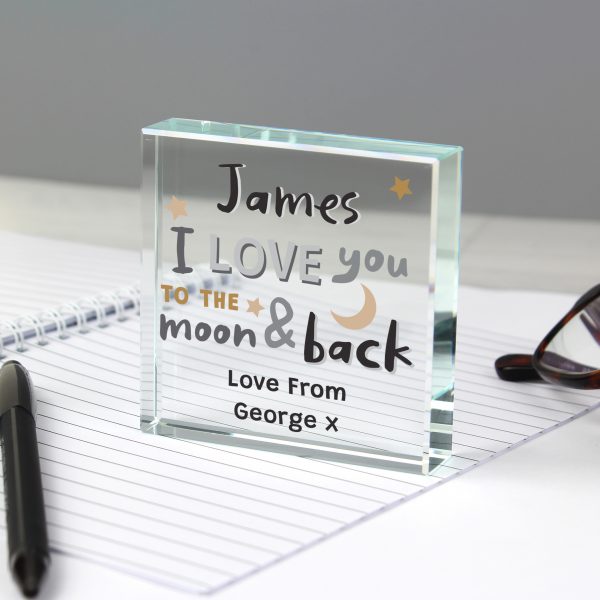 Personalised To the Moon & Back Large Crystal Token - Image 4
