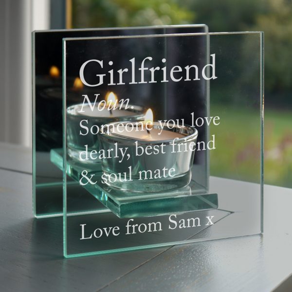 Personalised Dictionary Definition Glass Tea Light Candle Holder - Image 5
