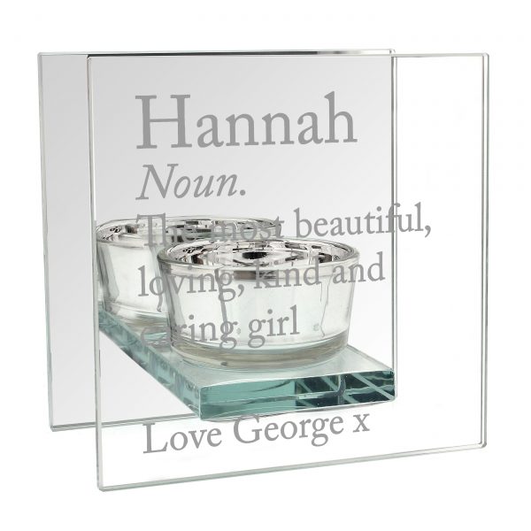 Personalised Dictionary Definition Glass Tea Light Candle Holder - Image 7