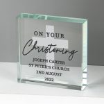 Personalised On Your Christening Large Crystal Token