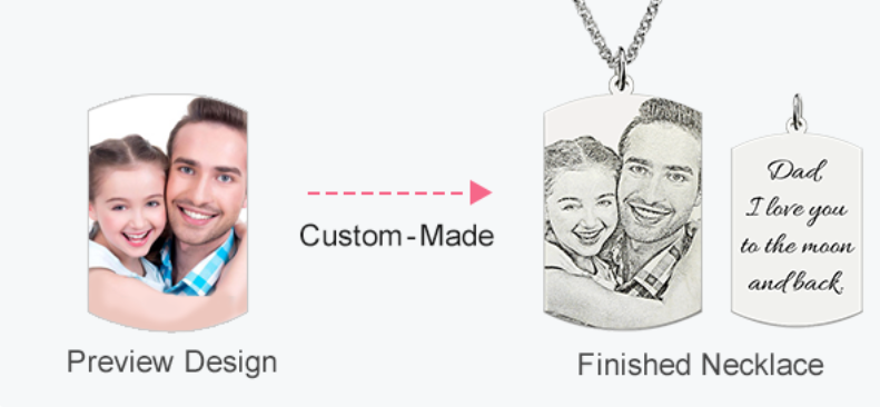 Engraved Photo Dog Tag Necklace - Image 5