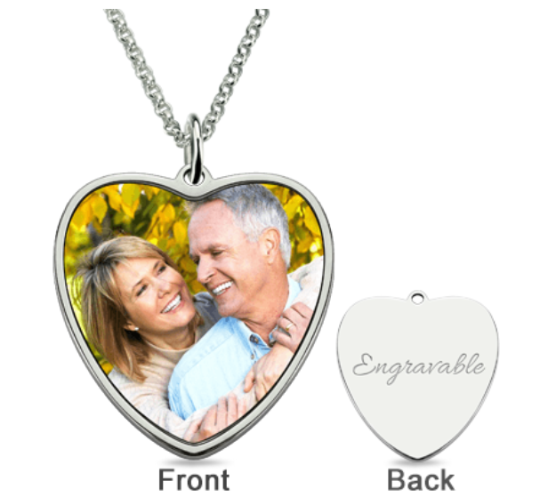 Colour Photo Necklace with Engraving