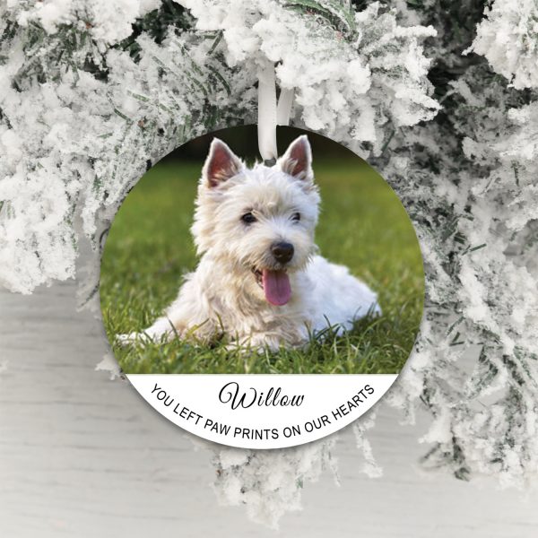 Paw Prints on our Hearts Pet Photo Decoration - Image 4