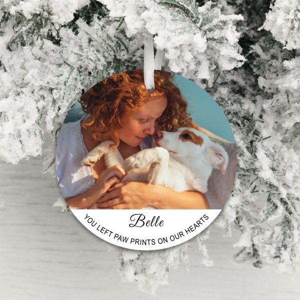 Paw Prints on our Hearts Pet Photo Decoration - Image 6