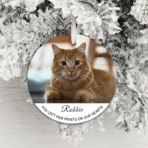 Paw Prints on our Hearts Pet Photo Decoration