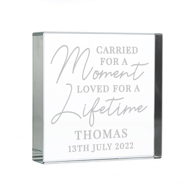 Personalised Carried for a Moment Large Crystal Token