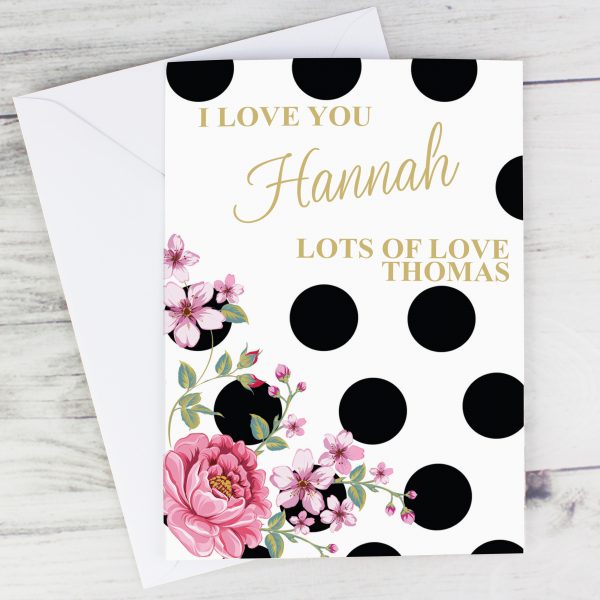Personalised Floral Dot Card - Image 10