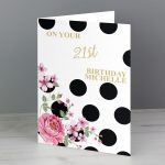 Personalised Floral Dot Card