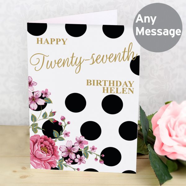 Personalised Floral Dot Card - Image 8