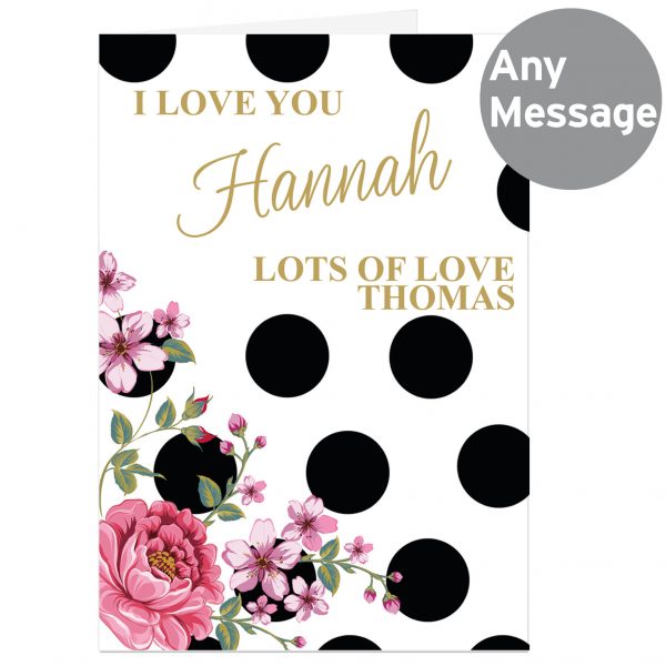 Personalised Floral Dot Card - Image 7