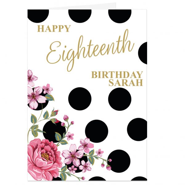 Personalised Floral Dot Card - Image 6