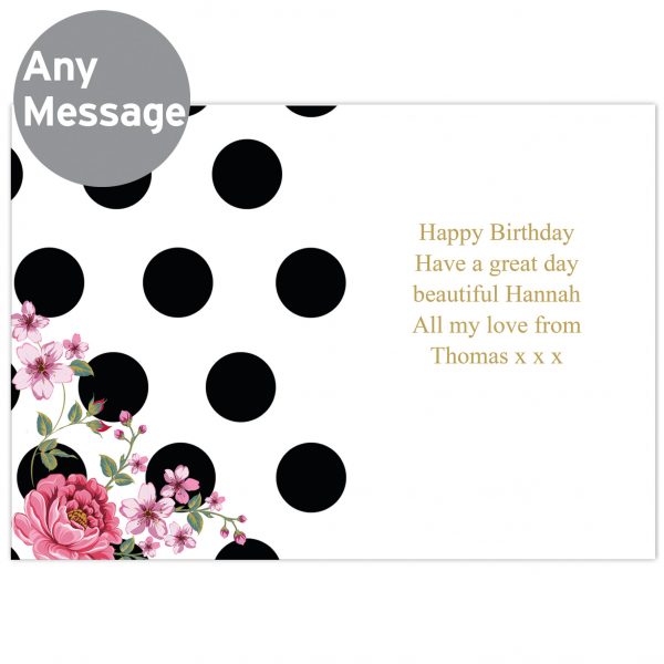 Personalised Floral Dot Card - Image 5