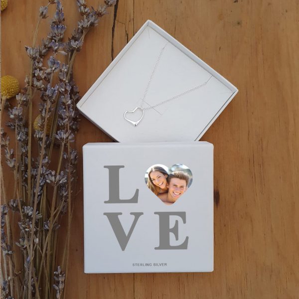 LOVE Photo Upload Heart Pendant