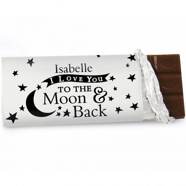 Personalised To the Moon and Back... Milk Chocolate Bar - Image 3