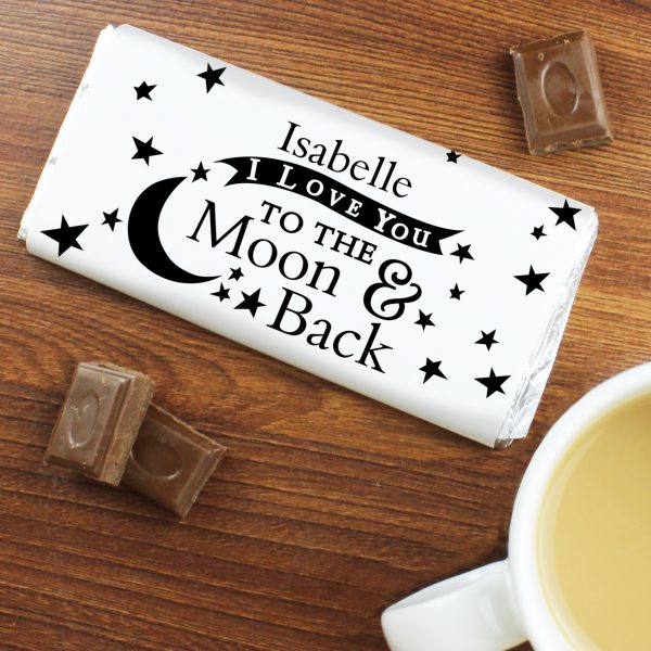 Personalised To the Moon and Back... Milk Chocolate Bar