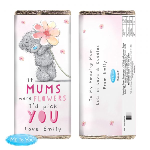 Personalised Me To You If... Were Flowers Milk Chocolate Bar
